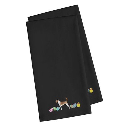 CAROLINES TREASURES American Foxhound Easter Black Embroidered Kitchen Towel CK1596BKTWE